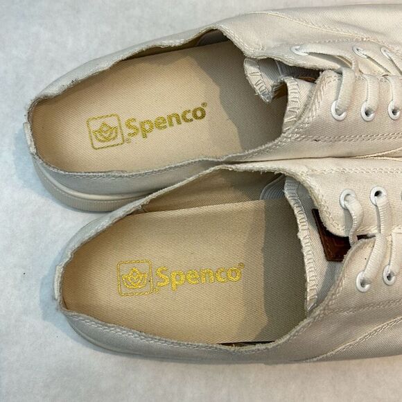 NEW Spenco White Canvas Slip On Tennis Shoes Womens Sz 9 Orthotic Sneakers (2) - Picture 9 of 9